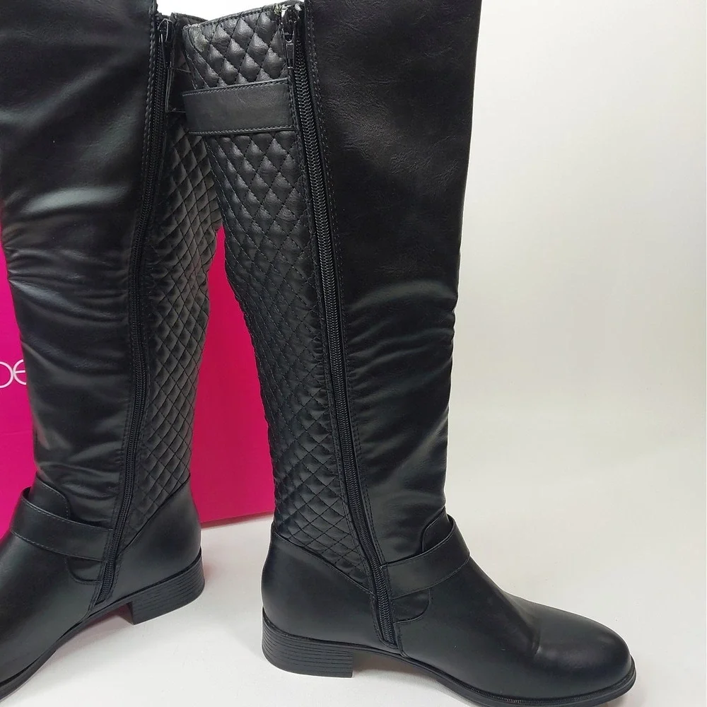 Shoes Dazzle Black Cersei Women's Size 8.5 Knee High Boots